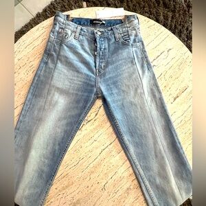 Summer Sale🔥🔥EB Denim OG Replica frayed high rise straight leg jeans NWT Size 24